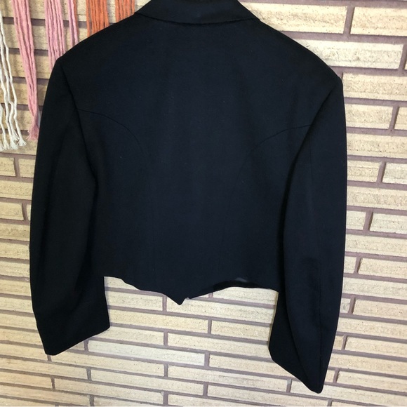 Vintage Canadian Black Wool Military Jacket - Chest 40 - Unisex -Short Tuxedo - Picture 2 of 14